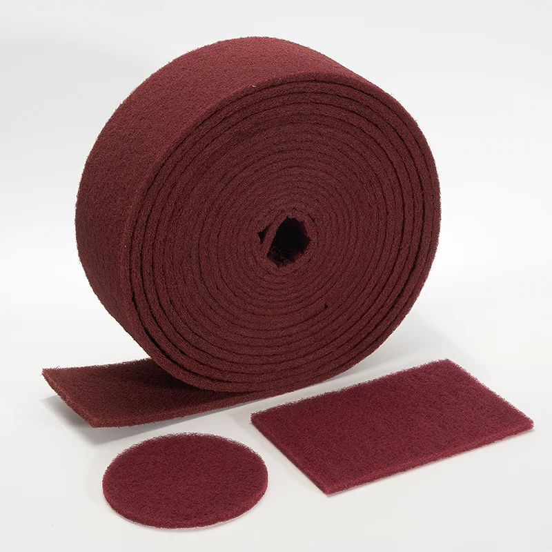 Rood non-woven schuurmiddel
